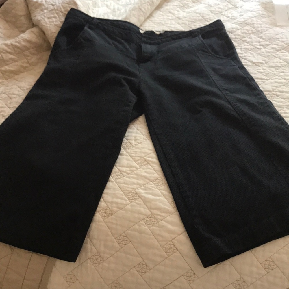 Tulle black capris black textured